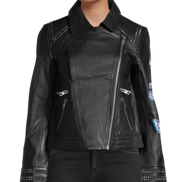 Zadig & Voltaire Kawai Cuir Paint 100% Cow Leather Jacket Sz L NWT - Picture 13 of 13